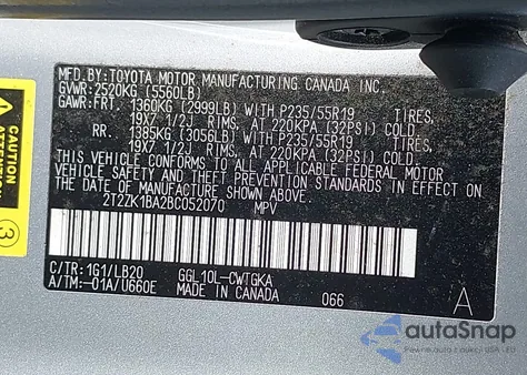 2011 Lexus Rx 350 z USA, uszkodzony, nr VIN 2T2ZK1BA2BC052070